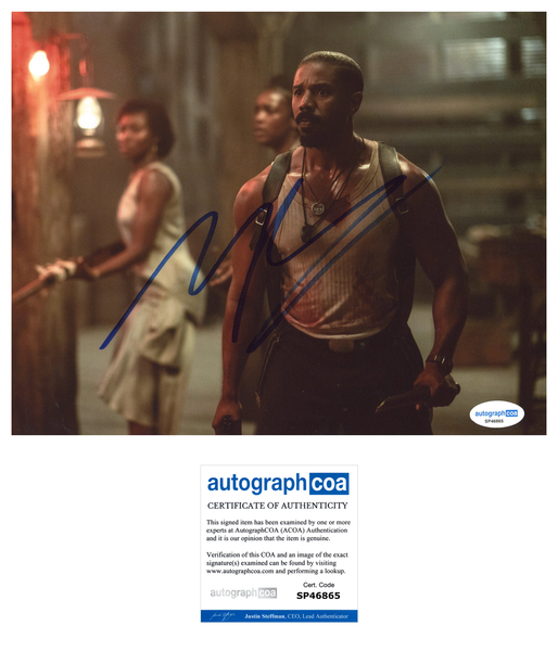 Michael B Jordan Sinners Signed Autograph 8x10 Photo ACOA