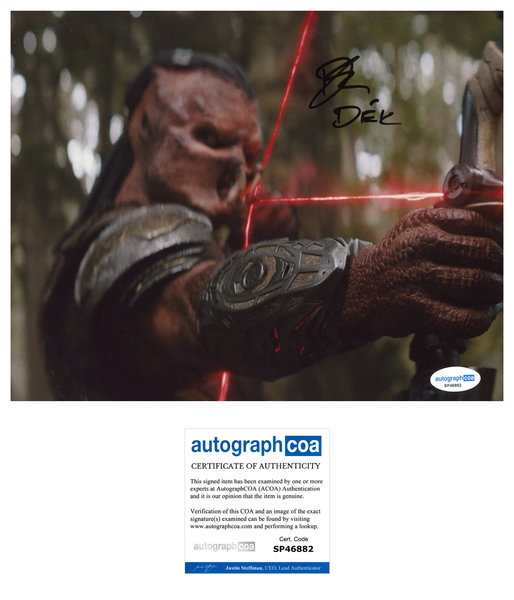 Dimitrius Schuster-Koloamatangi Predator Signed Autograph 8x10 Photo ACOA