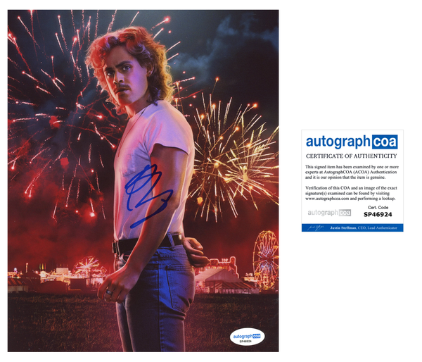 Dacre Montgomery Stranger Things Signed Autograph 8x10 Photo ACOA
