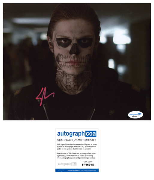 Evan Peters AHS Signed Autograph 8x10 Photo ACOA