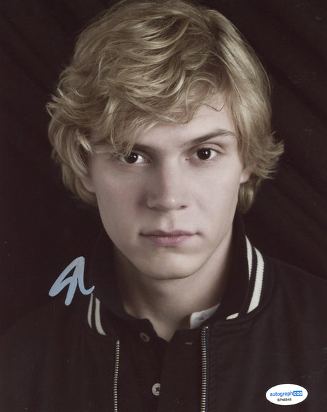Evan Peters AHS Signed Autograph 8x10 Photo ACOA