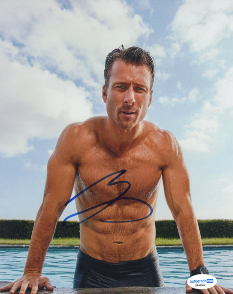 Glen Powell Top Gun Signed Autograph 8x10 Photo ACOA