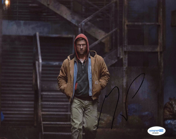 Glen Powell Running Man Signed Autograph 8x10 Photo ACOA