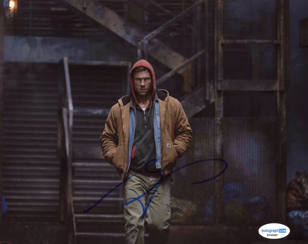 Glen Powell Running Man Signed Autograph 8x10 Photo ACOA