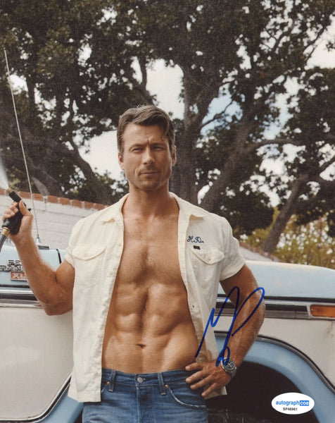Glen Powell Twisters Signed Autograph 8x10 Photo ACOA