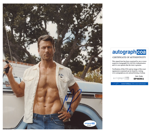 Glen Powell Twisters Signed Autograph 8x10 Photo ACOA