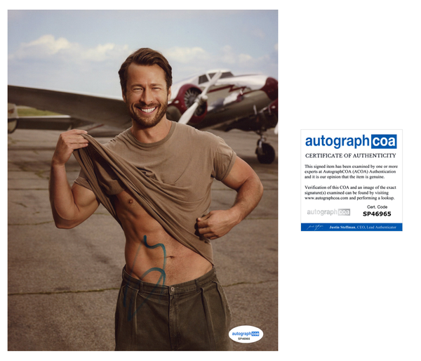 Glen Powell Twisters Signed Autograph 8x10 Photo ACOA