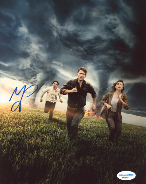 Glen Powell Twisters Signed Autograph 8x10 Photo ACOA