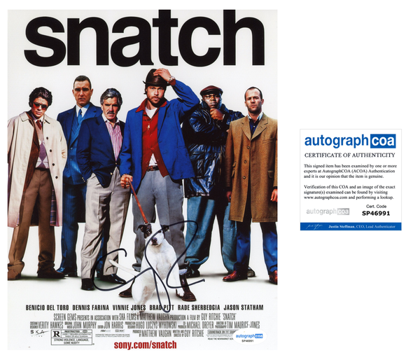 Guy Ritchie Snatch Signed Autograph 8x10 Photo ACOA