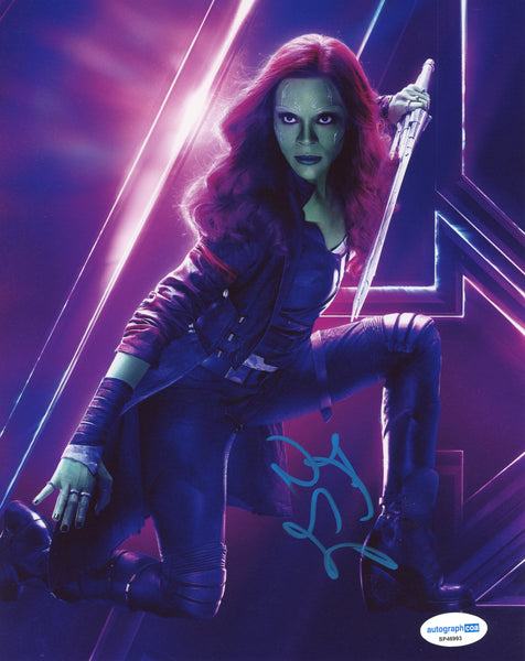 Zoe Saldana Avengers Signed Autograph 8x10 Photo ACOA