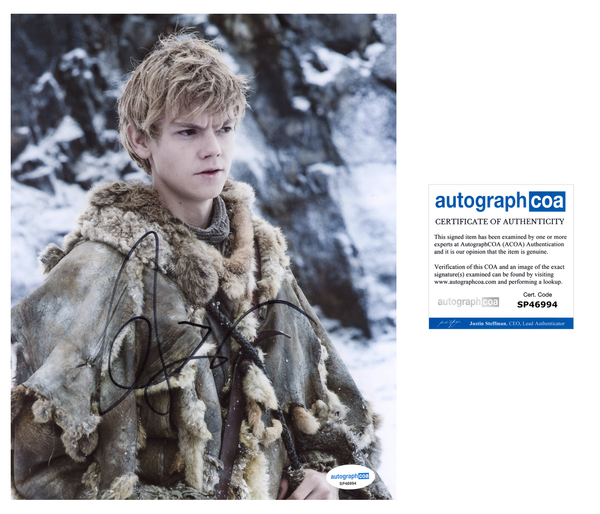 Thomas Brodie Sangster Game of Thrones  Signed Autograph 8x10 Photo ACOA
