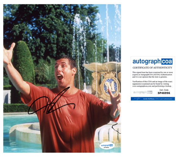 Adam Sandler Billy Madison Signed Autograph 8x10 Photo ACOA