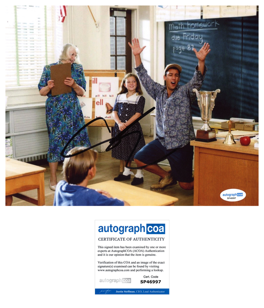 Adam Sandler Billy Madison Signed Autograph 8x10 Photo ACOA