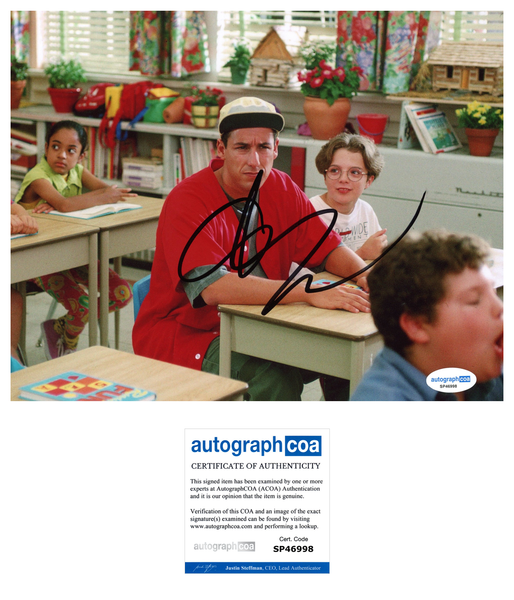 Adam Sandler Billy Madison Signed Autograph 8x10 Photo ACOA