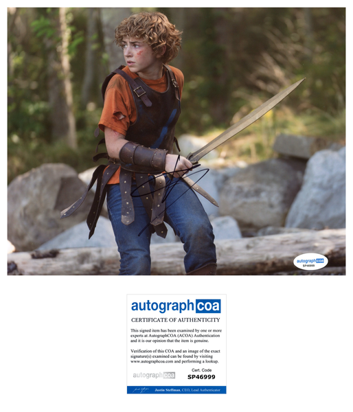 Walker Scobell Percy Jackson Signed Autograph 8x10 Photo ACOA