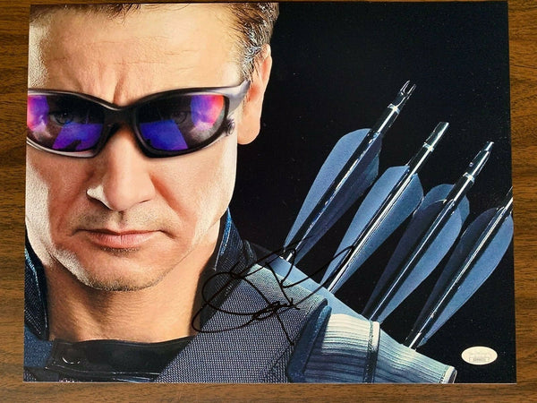 Jeremy Renner Hawkeye Signed Autograph 11x14 JSA COA