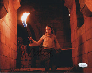 Maisie Williams Game of Thrones Signed Autograph 8x10 Photo JSA Arya Authentic #4 - Outlaw Hobbies Authentic Autographs