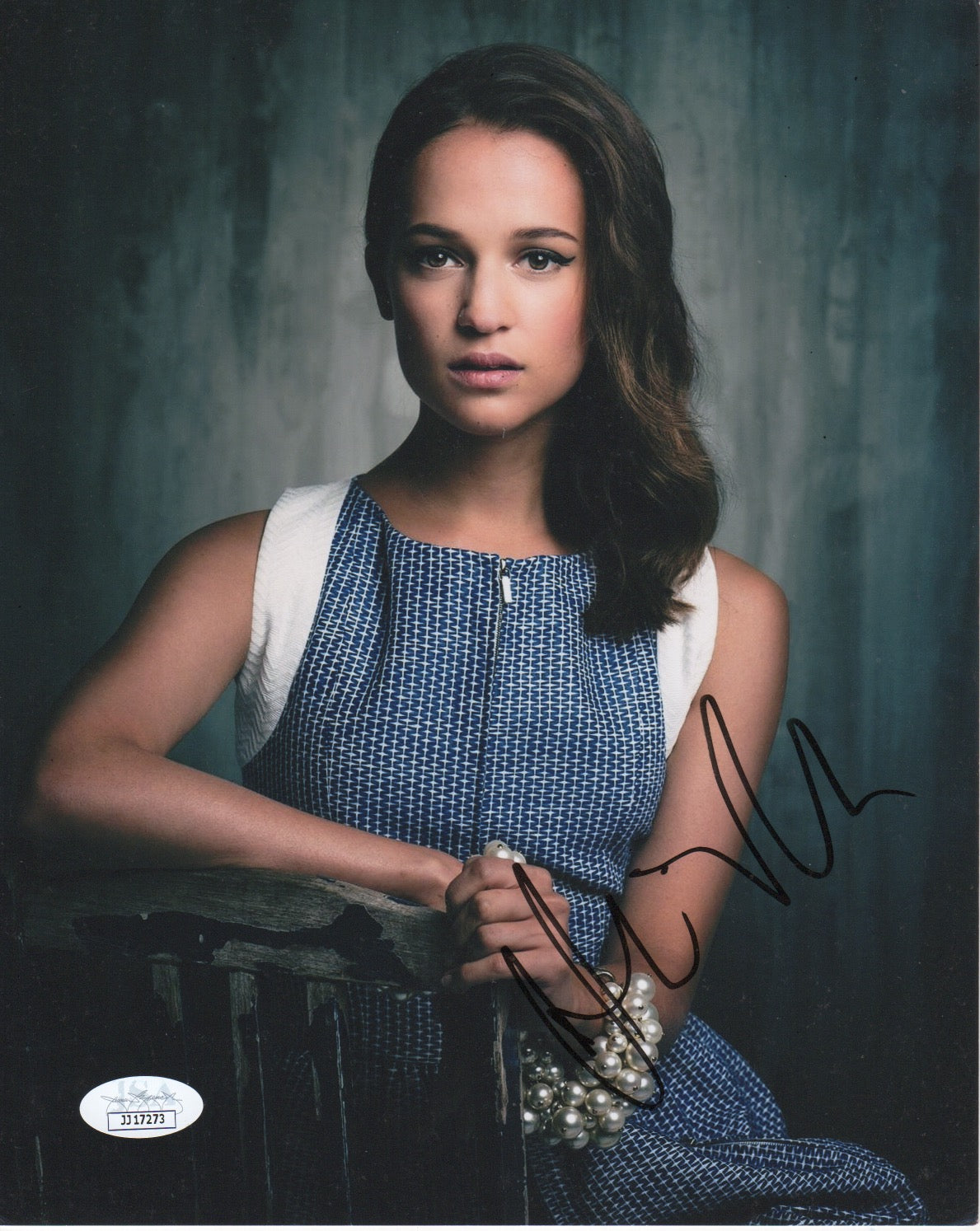 Alicia Vikander Sexy Signed Autograph 8x10 Photo JSA Authentic Tomb Raider - Outlaw Hobbies Authentic Autographs