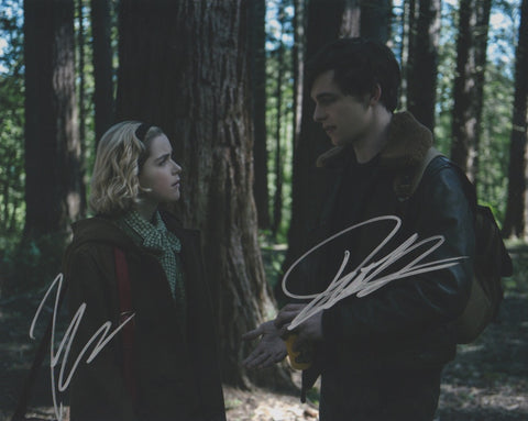 Kiernan Shipka Ross Lynch Chilling Adventures of Sabrina Signed Autograph 8x10 CAOS - Outlaw Hobbies Authentic Autographs