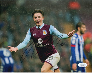 Jack Grealish Aston Villa England Signed Autograph 8x10 Photo JSA