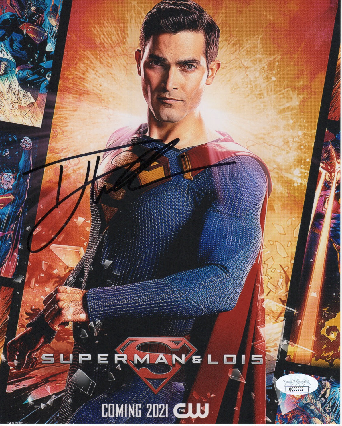 Tyler Hoechlin Superman and Lois Signed Autograph 8x10 Photo JSA COA