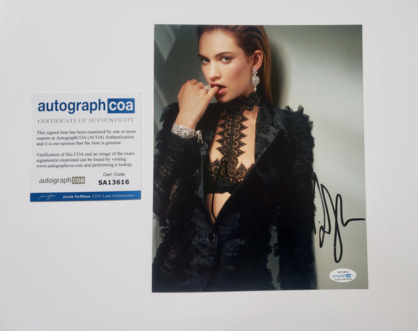 Lily James Sexy Signed Autograph ACOA 8x10 Photo #2 - Outlaw Hobbies Authentic Autographs
