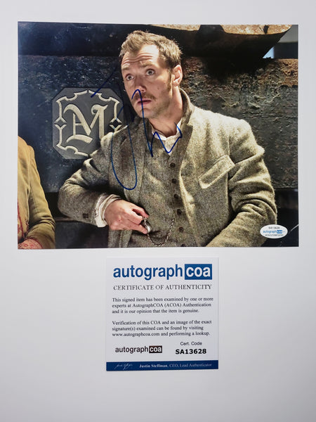 Jude Law Sherlock Signed Autograph 8x10 Photo - Outlaw Hobbies Authentic Autographs