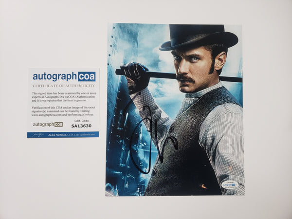 Jude Law Sherlock Signed Autograph 8x10 Photo #3 - Outlaw Hobbies Authentic Autographs