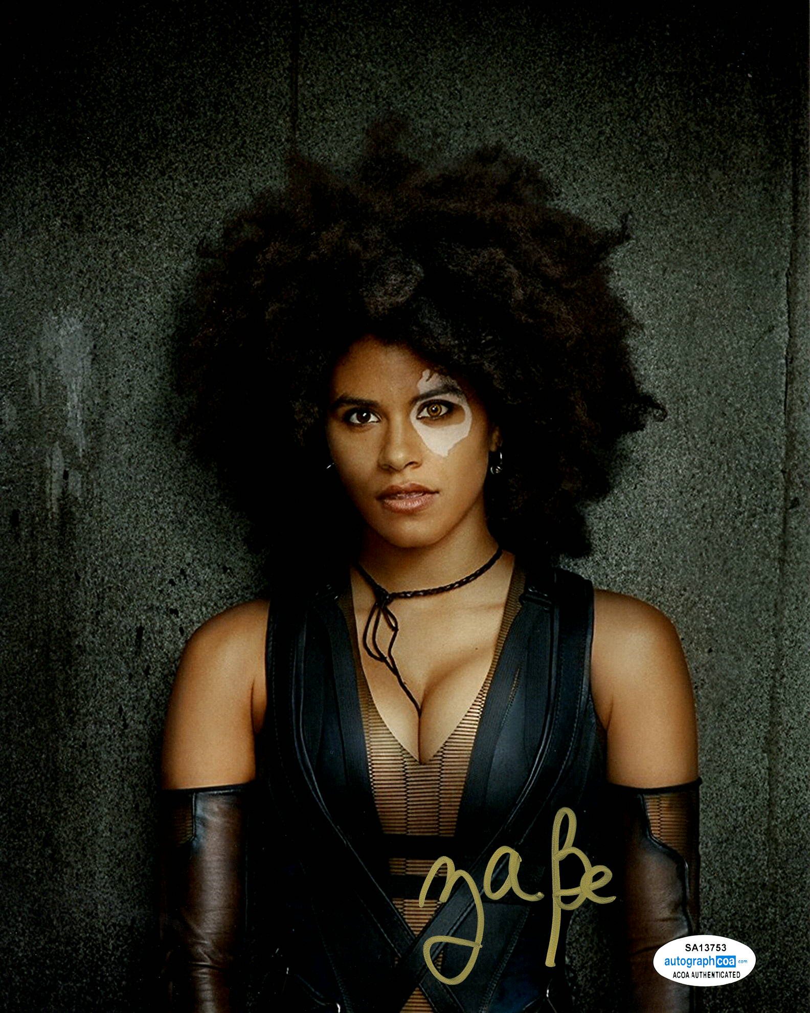 Zazie Beetz Domino Deadpool Signed Autograph 8x10 Photo #4 | Outlaw Hobbies  Authentic Autographs, image size:1584x1980