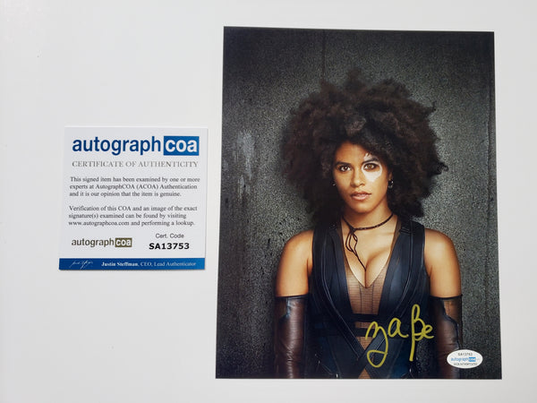 Zazie Beetz Domino Deadpool Signed Autograph 8x10 Photo #4 - Outlaw Hobbies Authentic Autographs