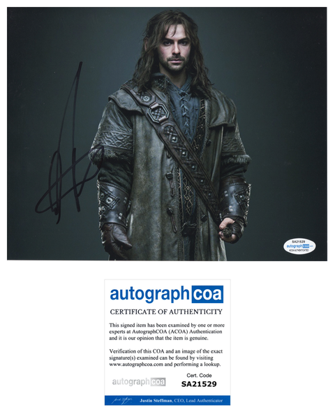 Aidan Turner The Hobbit Signed Autograph 8x10 Photo ACOA - Outlaw Hobbies Authentic Autographs
