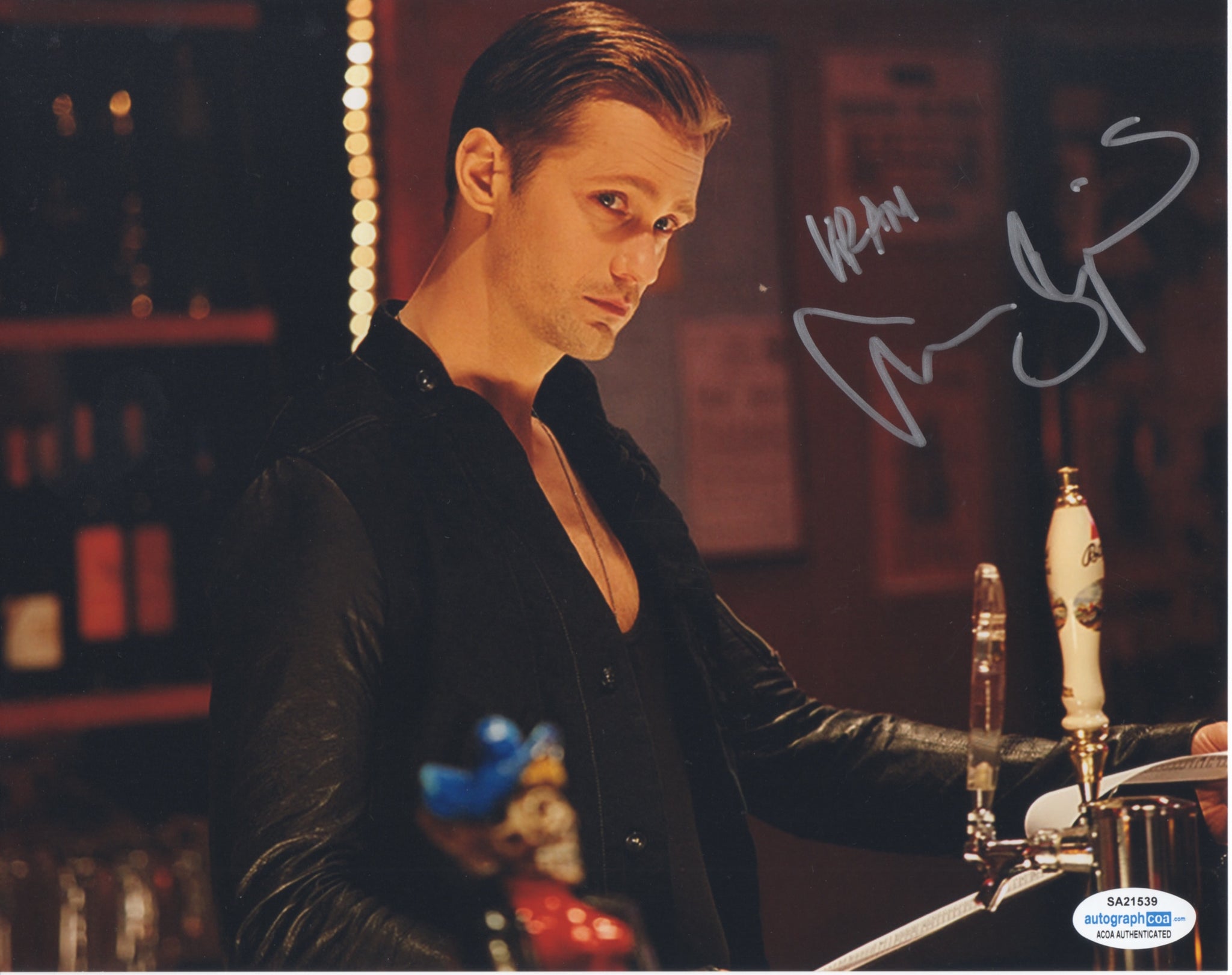 Alexander Skarsgard True Blood Signed Autograph 8x10 Photo ACOA - Outlaw Hobbies Authentic Autographs