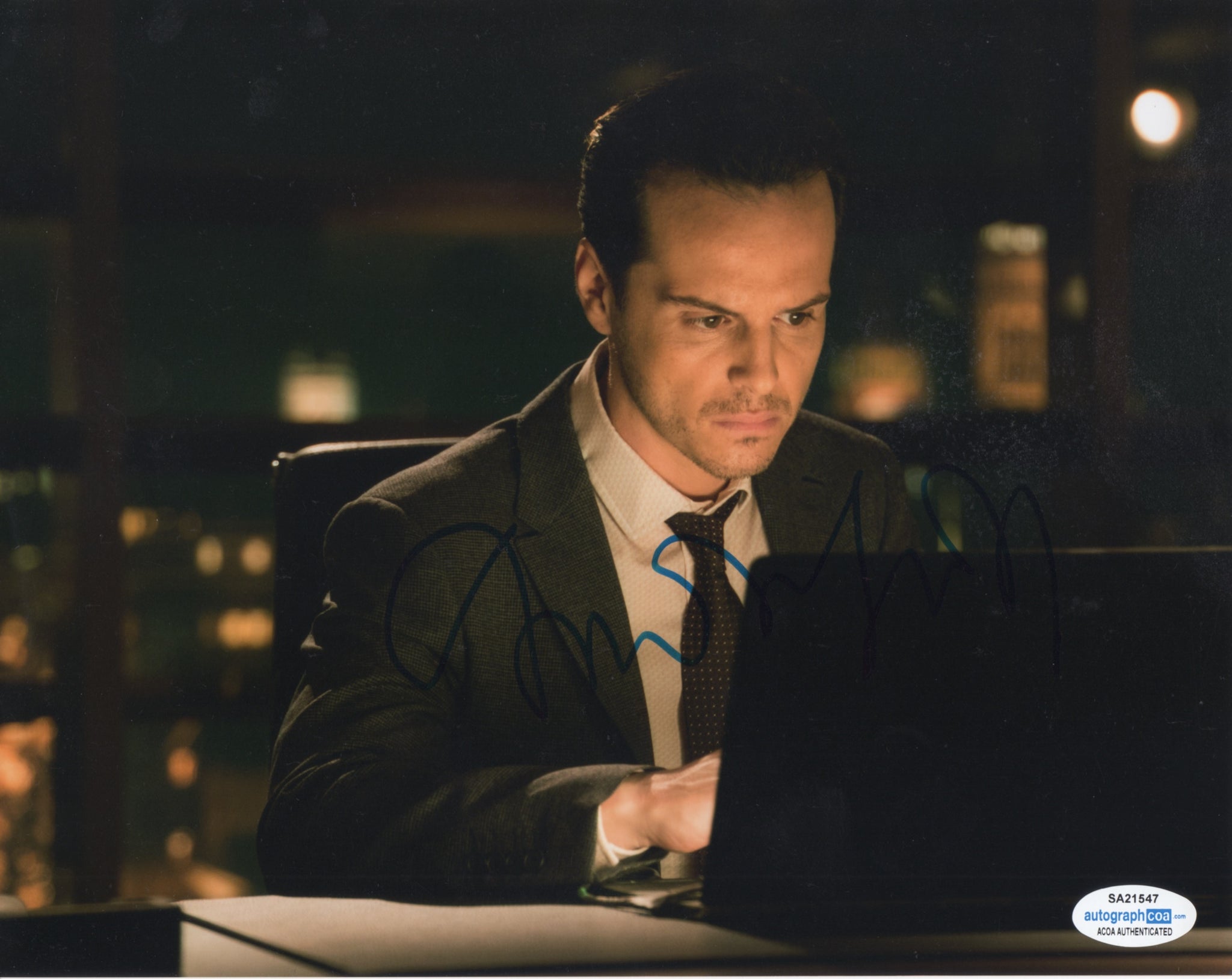 Andrew Scott Bond Spectre Signed Autograph 8x10 Photo - Outlaw Hobbies Authentic Autographs