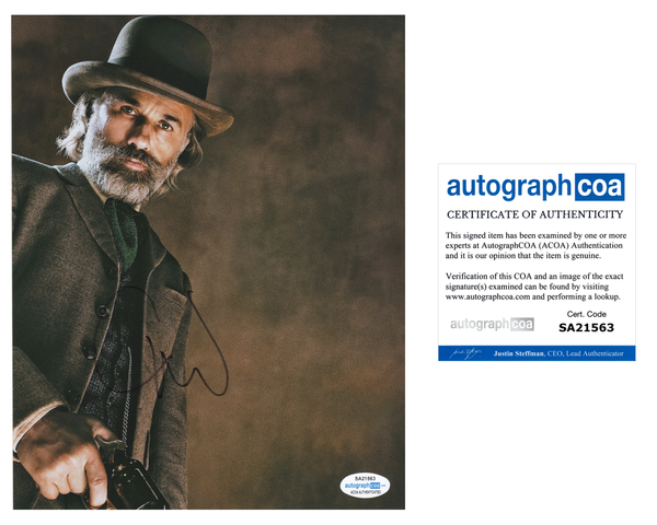 Christoph Waltz Django Unchained Signed Autograph 8x10 Photo ACOA - Outlaw Hobbies Authentic Autographs