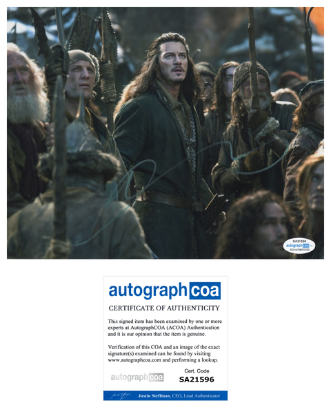 Luke Evans The Hobbit Signed Autograph 8x10 Photo ACOA #3 - Outlaw Hobbies Authentic Autographs