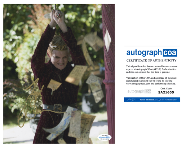 Jack Gleeson Game of Thrones Signed Autograph 8x10 Photo ACOA #3 - Outlaw Hobbies Authentic Autographs