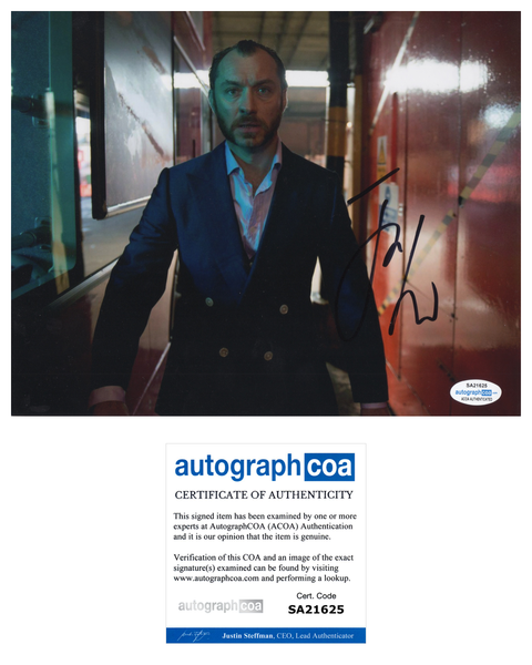 Jude Law Signed Autograph 8x10 Photo ACOA #5 - Outlaw Hobbies Authentic Autographs