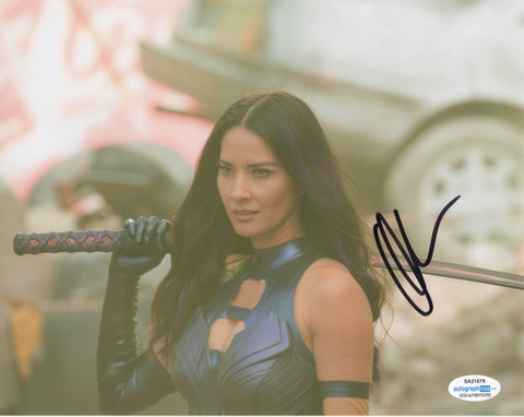 Olivia Munn Sexy X-men Signed Autograph 8x10 Photo #12 - Outlaw Hobbies Authentic Autographs