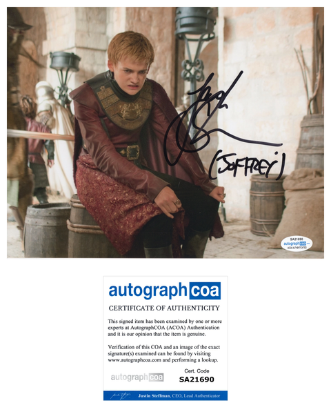 Jack Gleeson Game of Thrones Signed Autograph 8x10 Photo #10 - Outlaw Hobbies Authentic Autographs