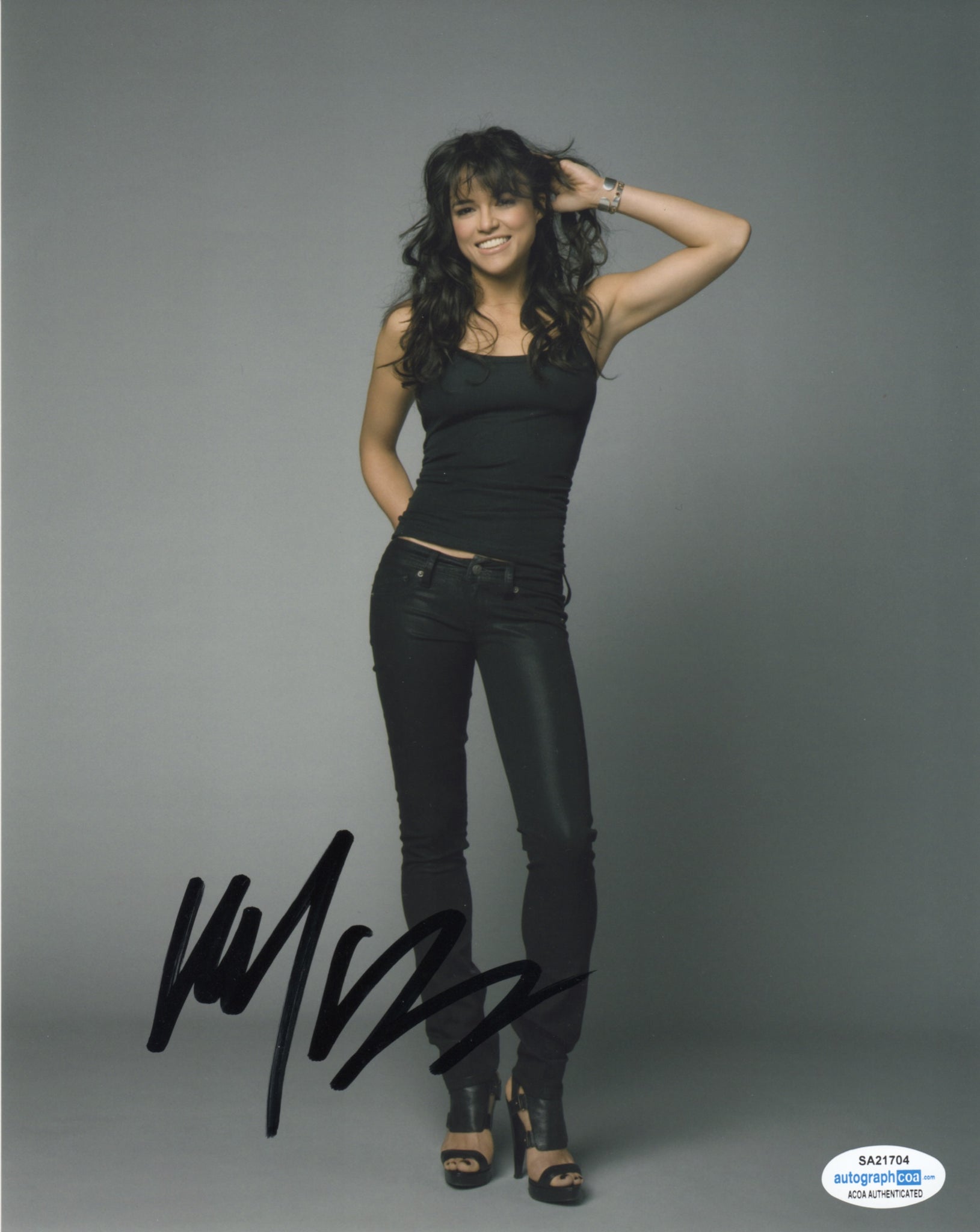 Michelle Rodriguez Fast Furious Signed Autograph 8x10 Photo ACOA #4 - Outlaw Hobbies Authentic Autographs