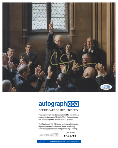 Gary Oldman Churchill Signed Autograph 8x10 Photo ACOA - Outlaw Hobbies Authentic Autographs