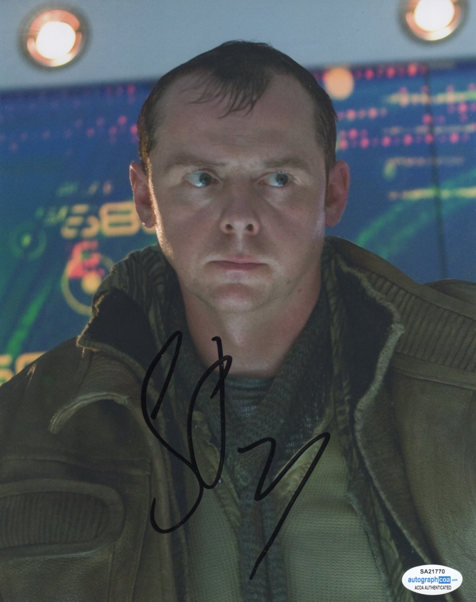 Simon Pegg Star Trek Signed Autograph 8x10 Photo ACOA #6 - Outlaw Hobbies Authentic Autographs