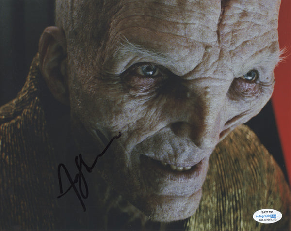 Andy Serkis Star Wars Signed Autograph 8x10 Photo ACOA Snoke - Outlaw Hobbies Authentic Autographs