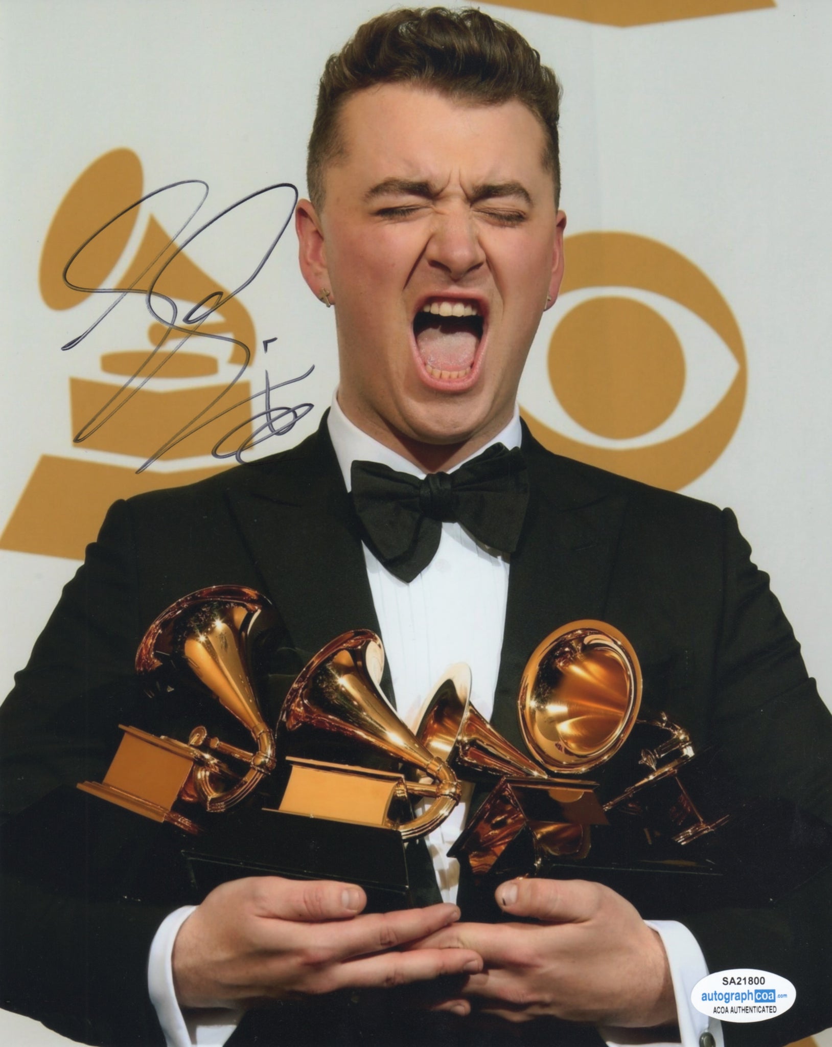 Sam Smith Singer Signed Autograph 8x10 Photo ACOA #3 - Outlaw Hobbies Authentic Autographs