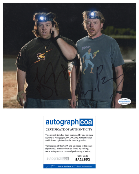 Nick Frost Simon Pegg Paul Signed Autograph 8x10 Photo ACOA - Outlaw Hobbies Authentic Autographs