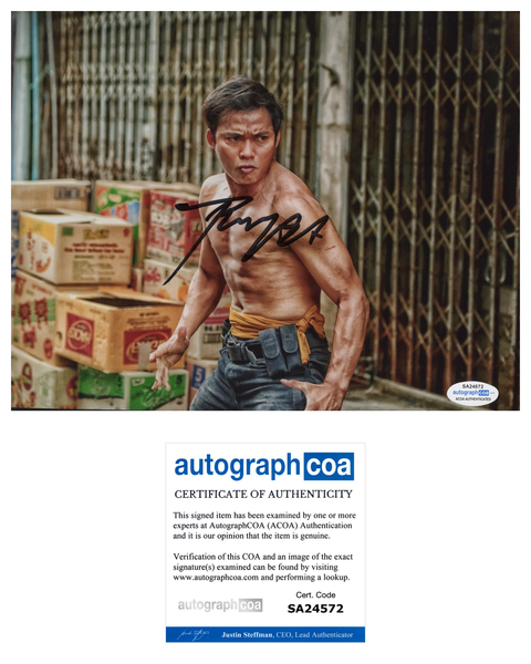 Tony Jaa Skin Trade Signed Autograph 8x10 Photo ACOA Authentic #3 - Outlaw Hobbies Authentic Autographs