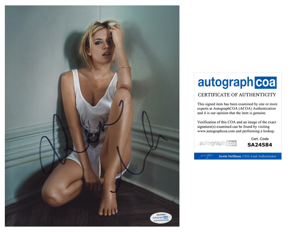 Sienna Miller Sexy Signed Autograph 8x10 ACOA Authentic COA #2 - Outlaw Hobbies Authentic Autographs