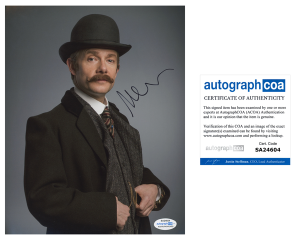 Martin Freeman Sherlock Signed Autograph 8x10 Photo ACOA #10 - Outlaw Hobbies Authentic Autographs