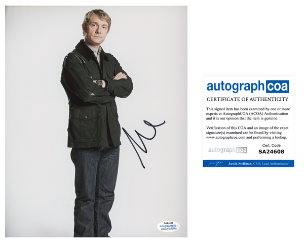 Martin Freeman Sherlock Signed Autograph 8x10 Photo ACOA #9 - Outlaw Hobbies Authentic Autographs