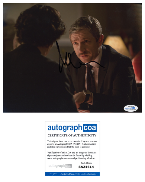 Martin Freeman Sherlock Signed Autograph 8x10 Photo ACOA #5 - Outlaw Hobbies Authentic Autographs
